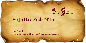 Vojnits Zsófia névjegykártya
